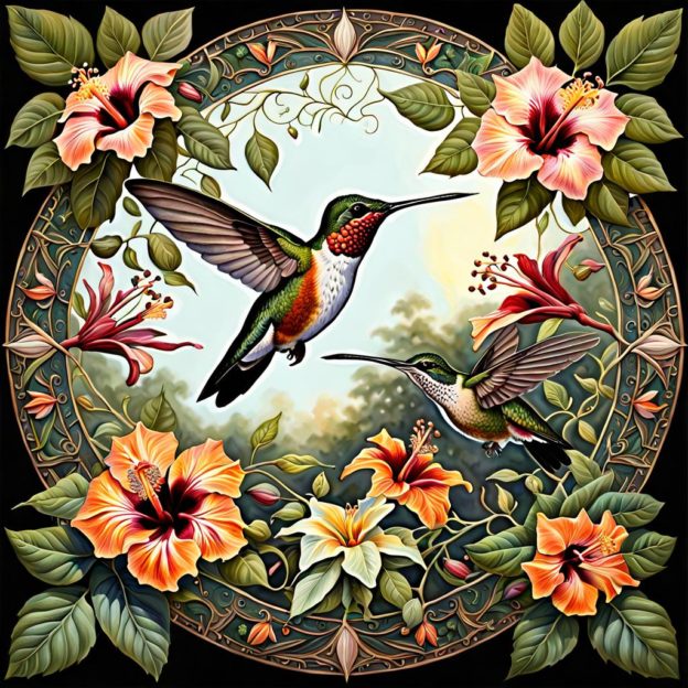Hummingbird Mandala by ai-anaia